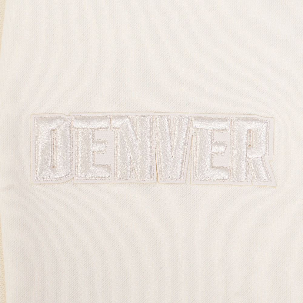 NBA DENVER NUGGETS NEUTRAL MEN'S DROP SHOULDER FLC CREWNECK (EGGSHELL)
