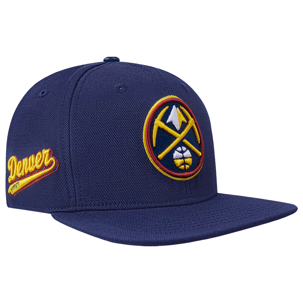 NBA DENVER NUGGETS SCRIPT TAIL WOOL SNAPBACK (MIDNIGHT NAVY)