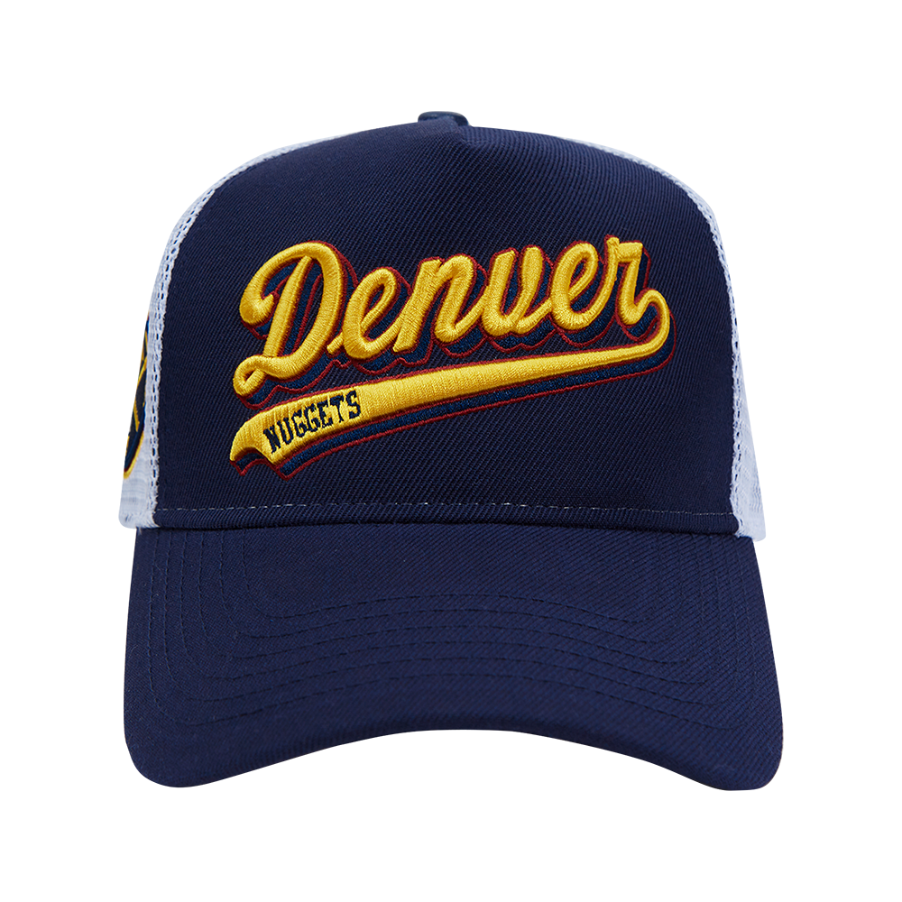 NBA DENVER NUGGETS SCRIPT TAIL TRUCKER HAT (MIDNIGHT NAVY)