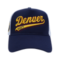 NBA DENVER NUGGETS SCRIPT TAIL TRUCKER HAT (MIDNIGHT NAVY)