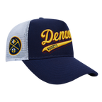 NBA DENVER NUGGETS SCRIPT TAIL TRUCKER HAT (MIDNIGHT NAVY)