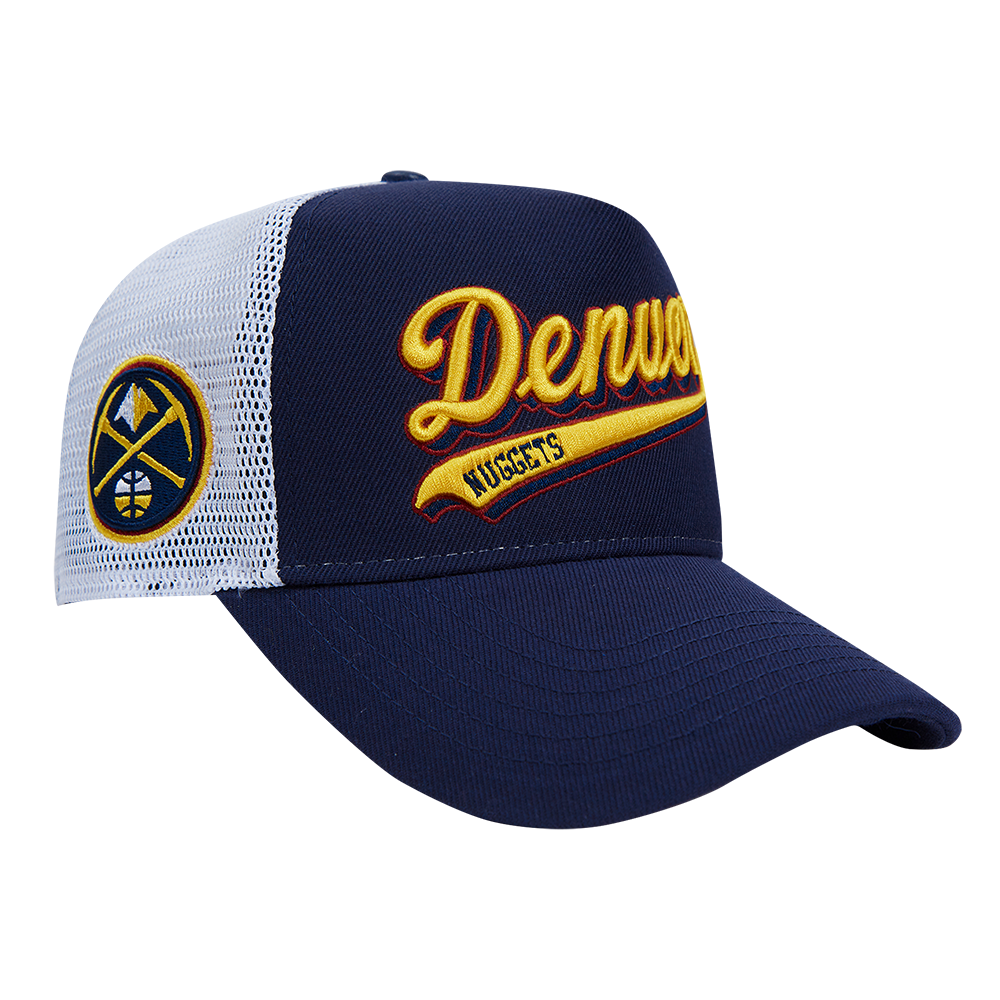 NBA DENVER NUGGETS SCRIPT TAIL TRUCKER HAT (MIDNIGHT NAVY)