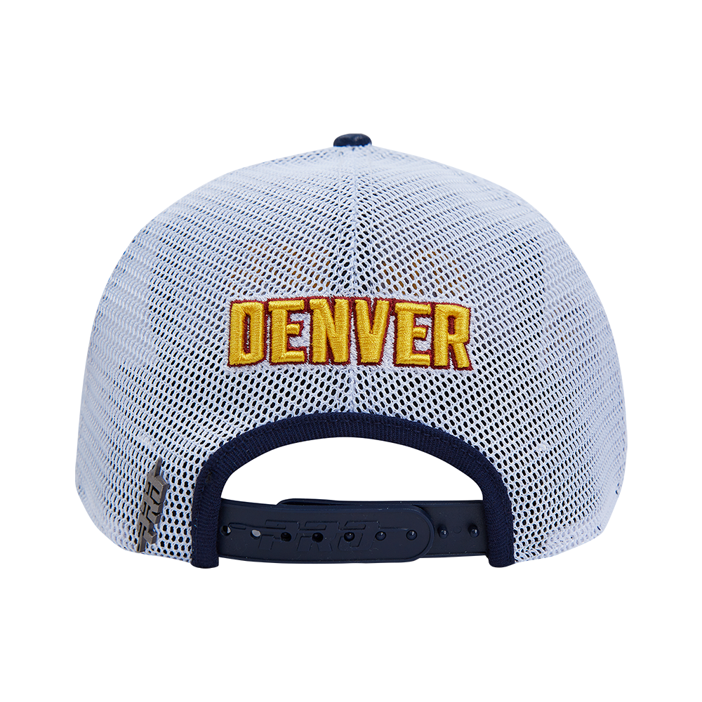 NBA DENVER NUGGETS SCRIPT TAIL TRUCKER HAT (MIDNIGHT NAVY)