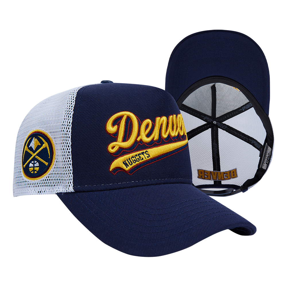 NBA DENVER NUGGETS SCRIPT TAIL TRUCKER HAT (MIDNIGHT NAVY)