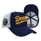 NBA DENVER NUGGETS SCRIPT TAIL TRUCKER HAT (MIDNIGHT NAVY)