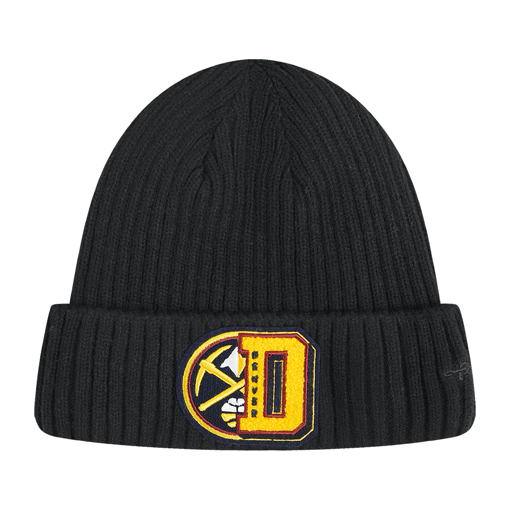 NBA DENVER NUGGETS MASH UP POLAR FLEECE LINED PRO BEANIE CUFFED (MIDNIGHT NAVY)