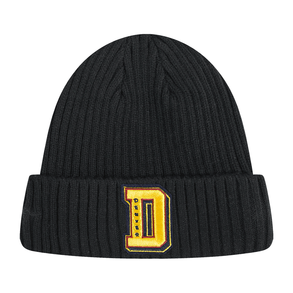 NBA DENVER NUGGETS MASH UP POLAR FLEECE LINED PRO BEANIE CUFFED (MIDNIGHT NAVY)