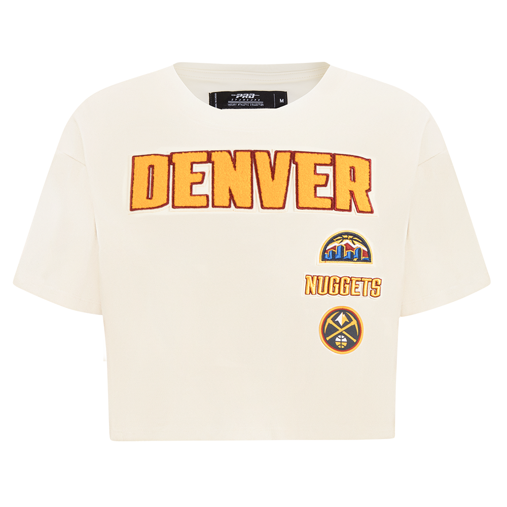 NBA DENVER NUGGETS RETRO CLASSIC WOMEN'S SJ BOXY TEE (EGGSHELL)