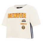 NBA DENVER NUGGETS RETRO CLASSIC WOMEN'S SJ BOXY TEE (EGGSHELL)