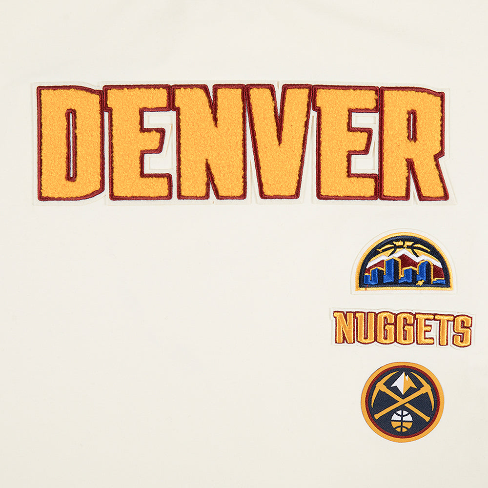NBA DENVER NUGGETS RETRO CLASSIC WOMEN'S SJ BOXY TEE (EGGSHELL)