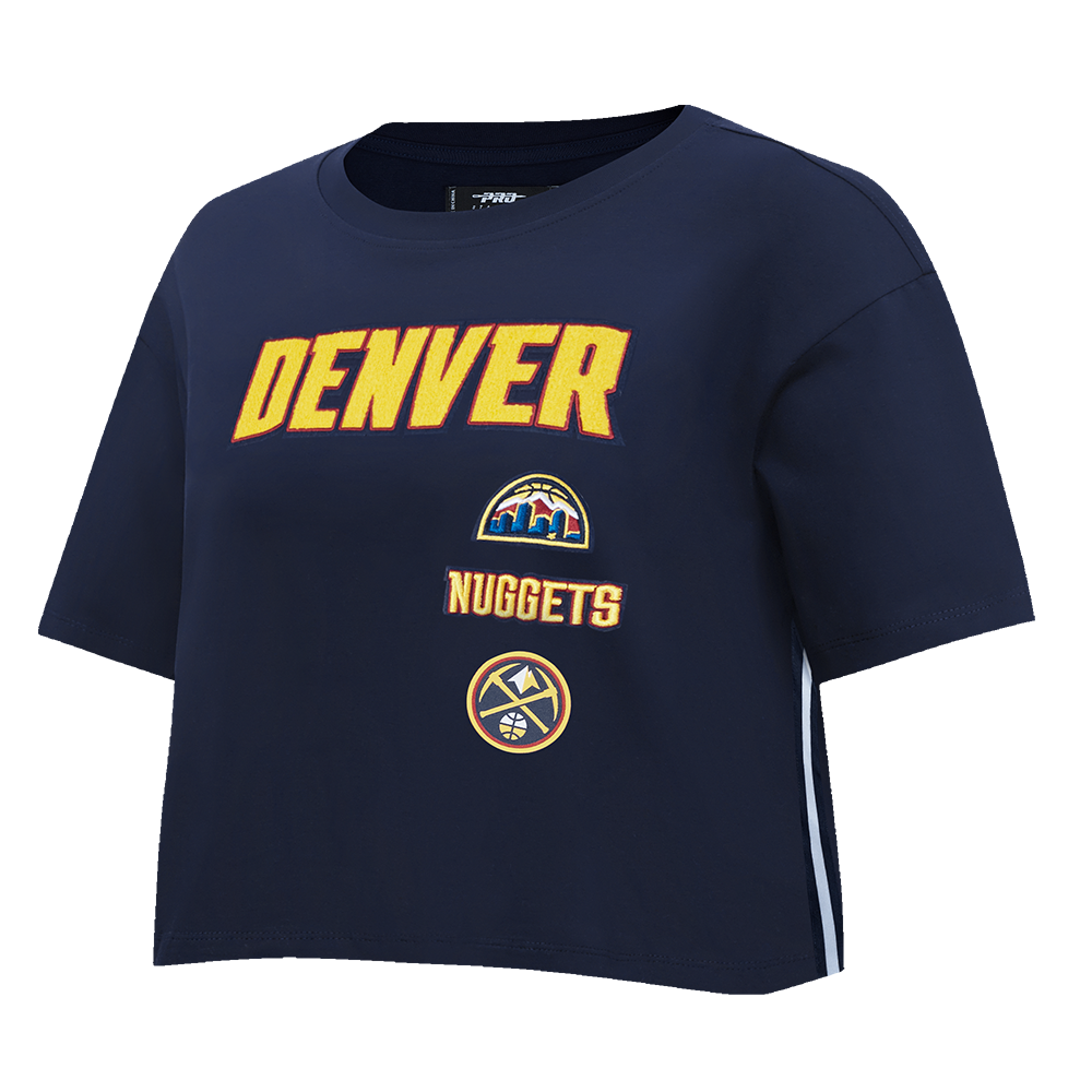 NBA DENVER NUGGETS RETRO CLASSIC WOMEN'S BOXY TEE (MIDNIGHT NAVY)