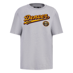 NBA DENVER NUGGETS SCRIPT TAIL WOMEN'S BOYFRIEND TEE (HEATHER GREY)