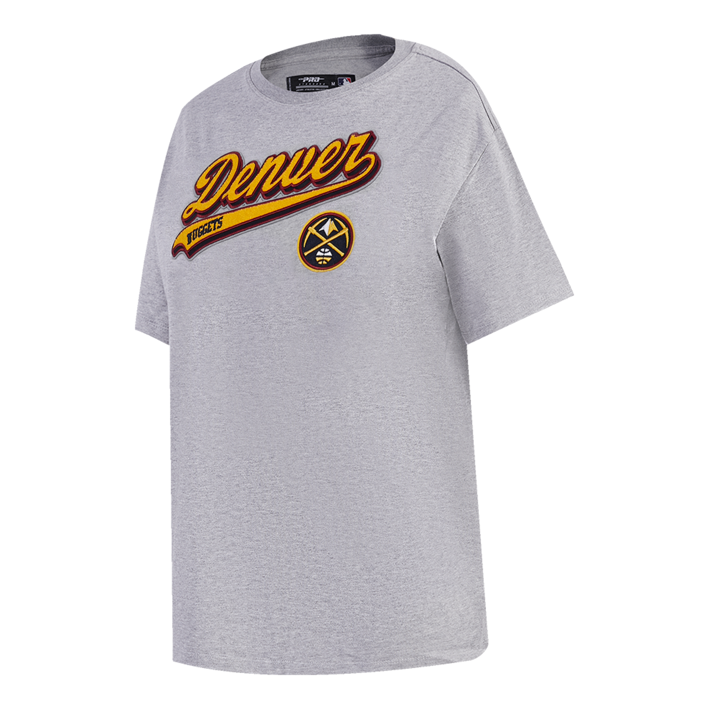 NBA DENVER NUGGETS SCRIPT TAIL WOMEN'S BOYFRIEND TEE (HEATHER GREY)