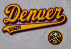 NBA DENVER NUGGETS SCRIPT TAIL WOMEN'S BOYFRIEND TEE (HEATHER GREY)