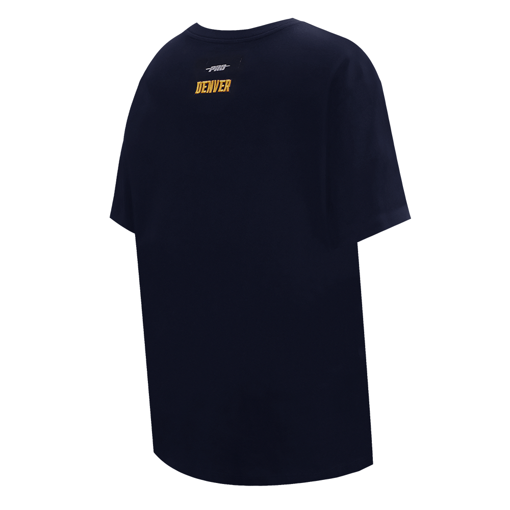 NBA DENVER NUGGETS SCRIPT TAIL T-SHIRT DE COUPE BOYFRIEND POUR FEMME (MARINE MINUIT)