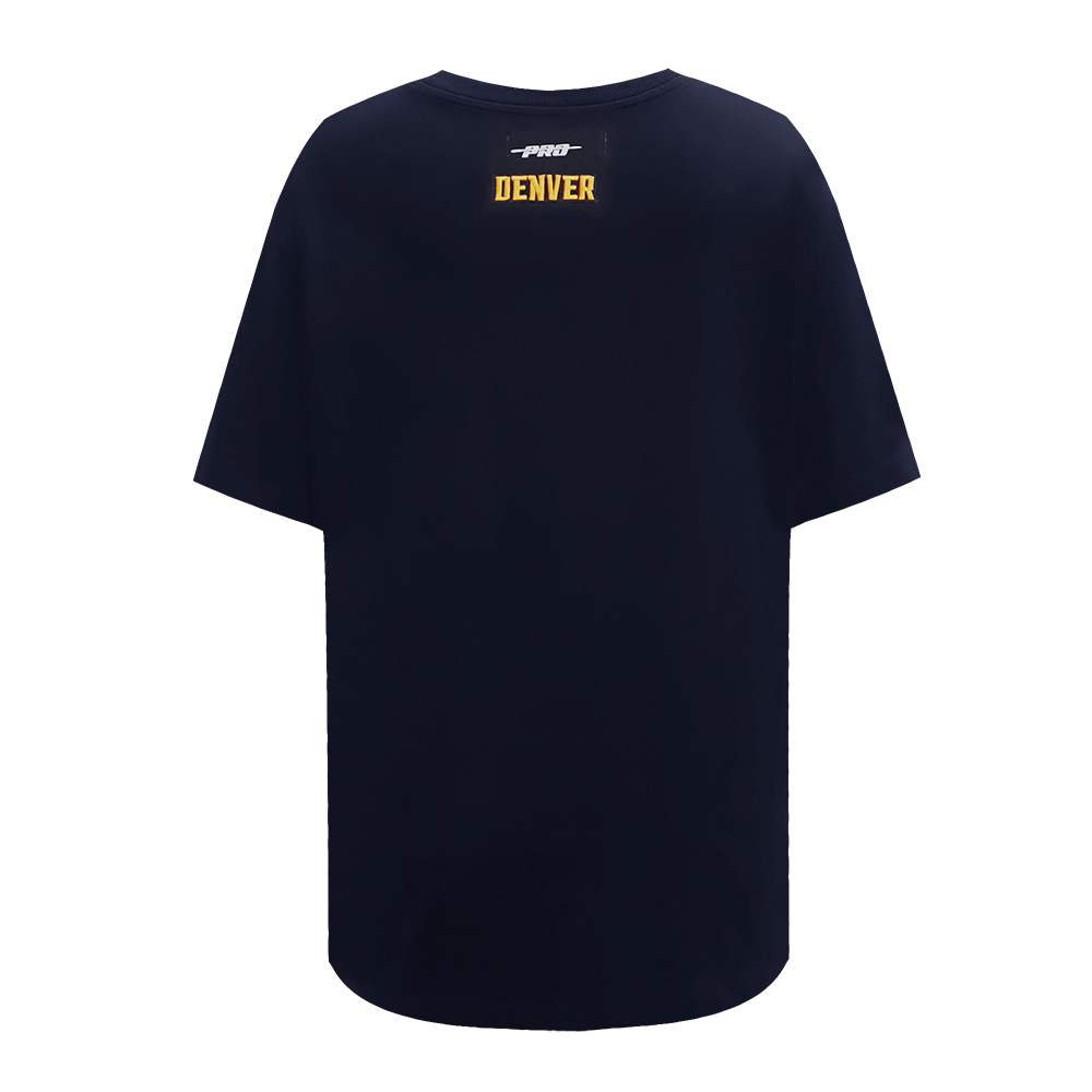 NBA DENVER NUGGETS SCRIPT TAIL T-SHIRT DE COUPE BOYFRIEND POUR FEMME (MARINE MINUIT)