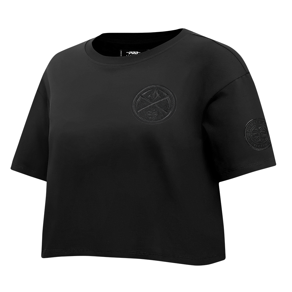 NBA DENVER NUGGETS TRIPLE BLACK WOMEN'S SJ BOXY TEE (TRIPLE BLACK WOMEN'S)