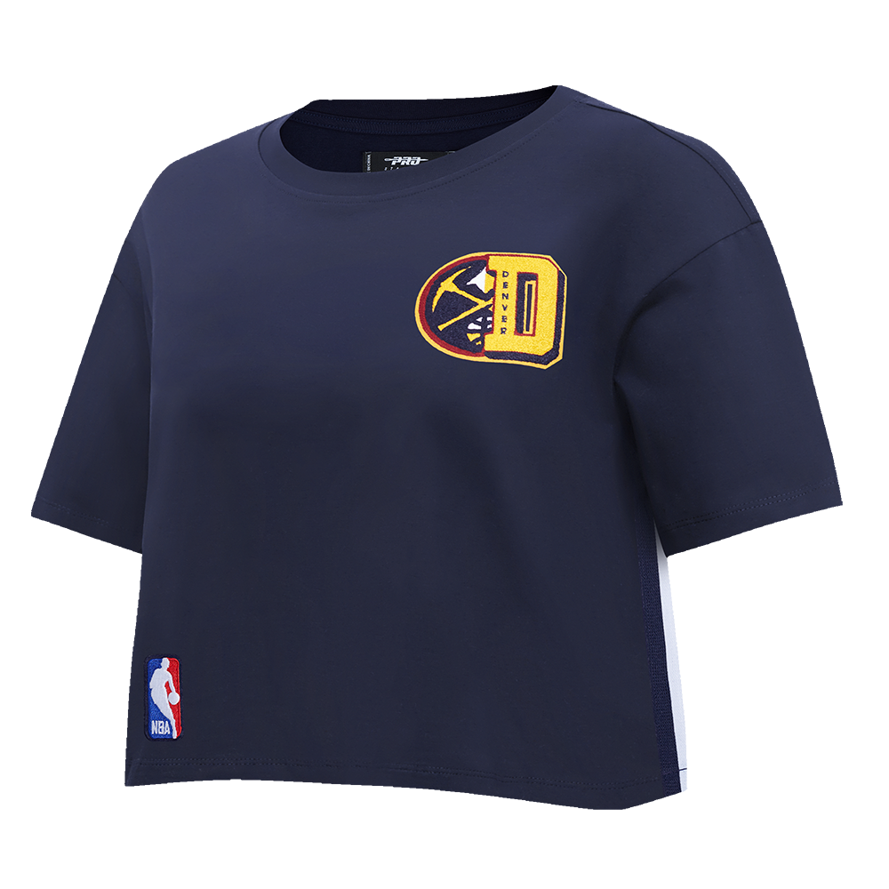 NBA DENVER NUGGETS MASHUP WOMEN'S BOXY TEE (MIDNIGHT NAVY)