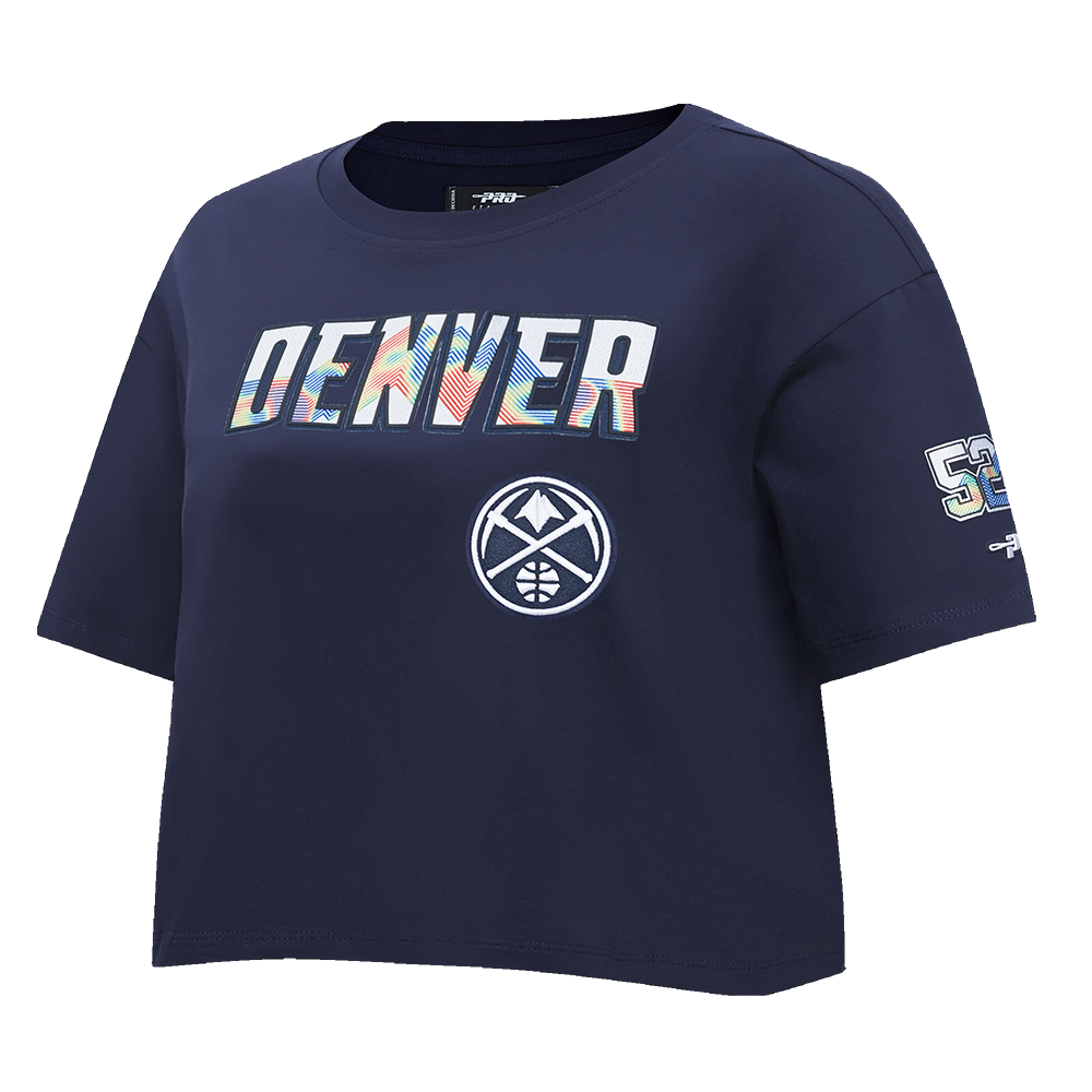 NBA DENVER NUGGETS CITY EDITION 24-25 WOMEN'S SINGLE JERSEY BOXY TEE (MIDNIGHT NAVY)