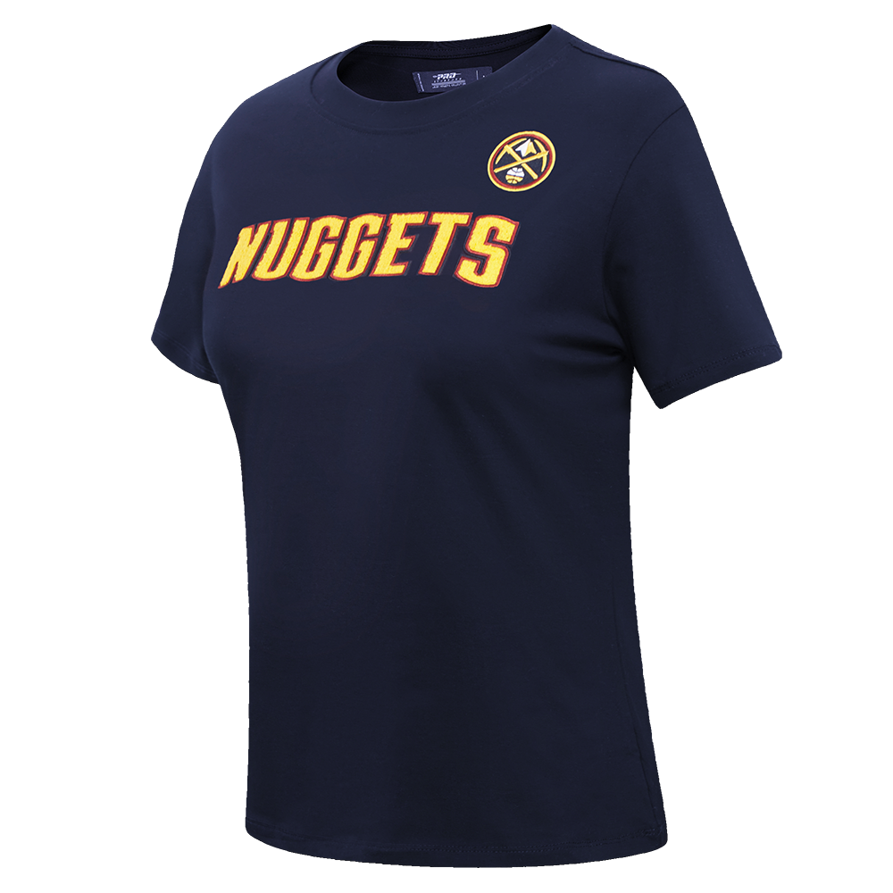 NBA DENVER NUGGETS CLASSIC SHORT SLEEVE WOMEN'S SINGLE JERSEY SLIM FIT TEE (MIDNIGHT NAVY)