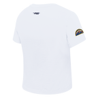 NBA DENVER NUGGETS CLASSIC SHORT SLEEVE WOMEN'S SINGLE JERSEY SLIM FIT TEE (WHITE)