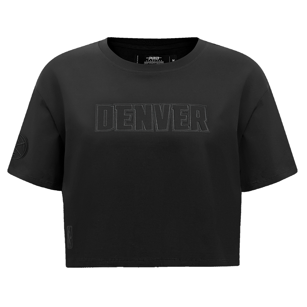 NBA DENVER NUGGETS NEUTRAL T-SHIRT À COUPE CARRÉE POUR FEMME (NOIR)