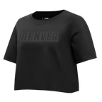 NBA DENVER NUGGETS NEUTRAL T-SHIRT À COUPE CARRÉE POUR FEMME (NOIR)
