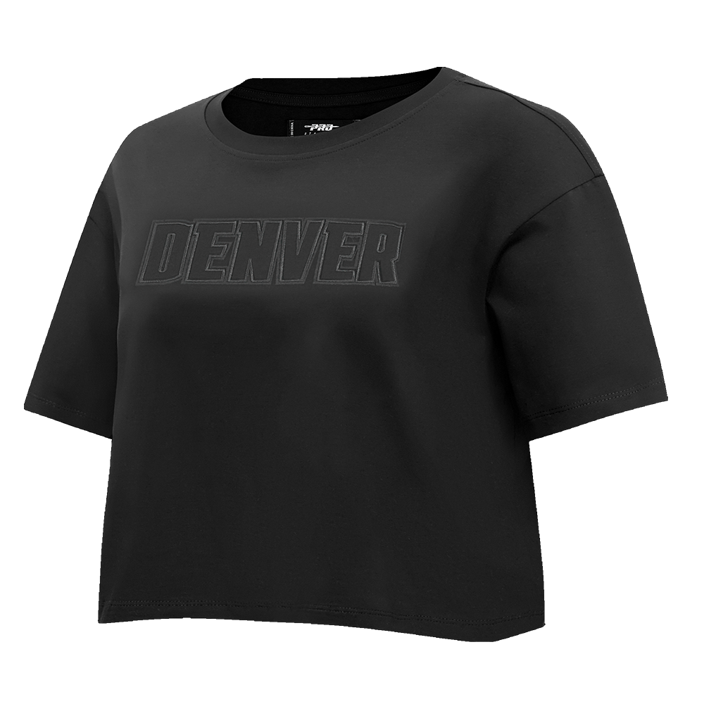 NBA DENVER NUGGETS NEUTRAL T-SHIRT À COUPE CARRÉE POUR FEMME (NOIR)