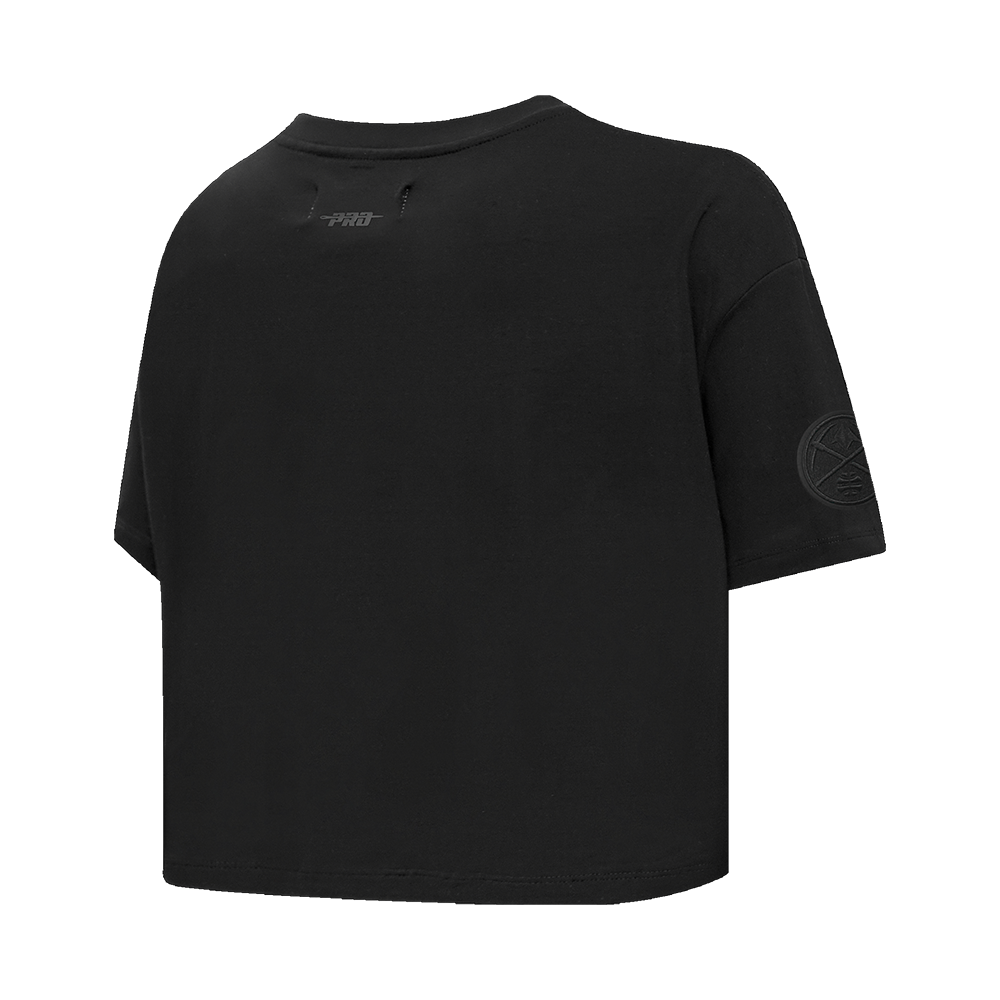 NBA DENVER NUGGETS NEUTRAL T-SHIRT À COUPE CARRÉE POUR FEMME (NOIR)
