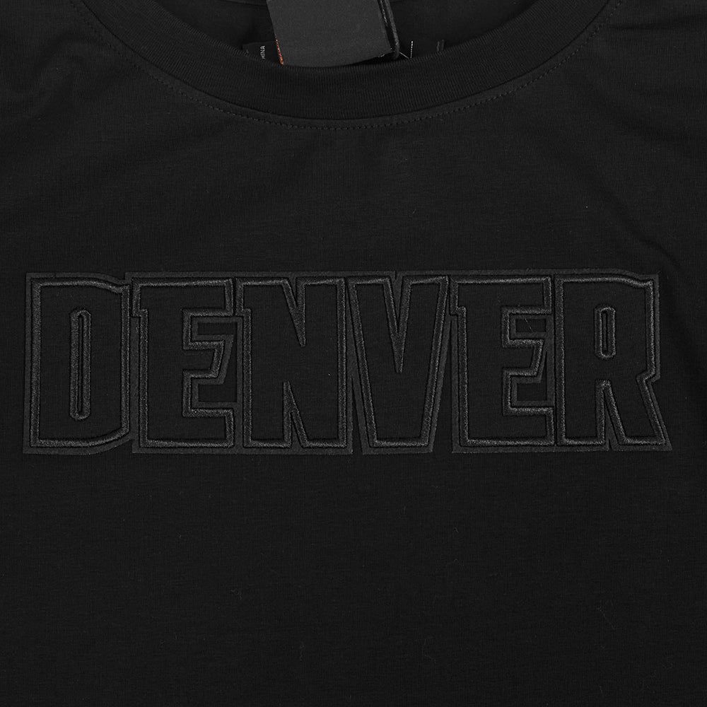 NBA DENVER NUGGETS NEUTRAL T-SHIRT À COUPE CARRÉE POUR FEMME (NOIR)