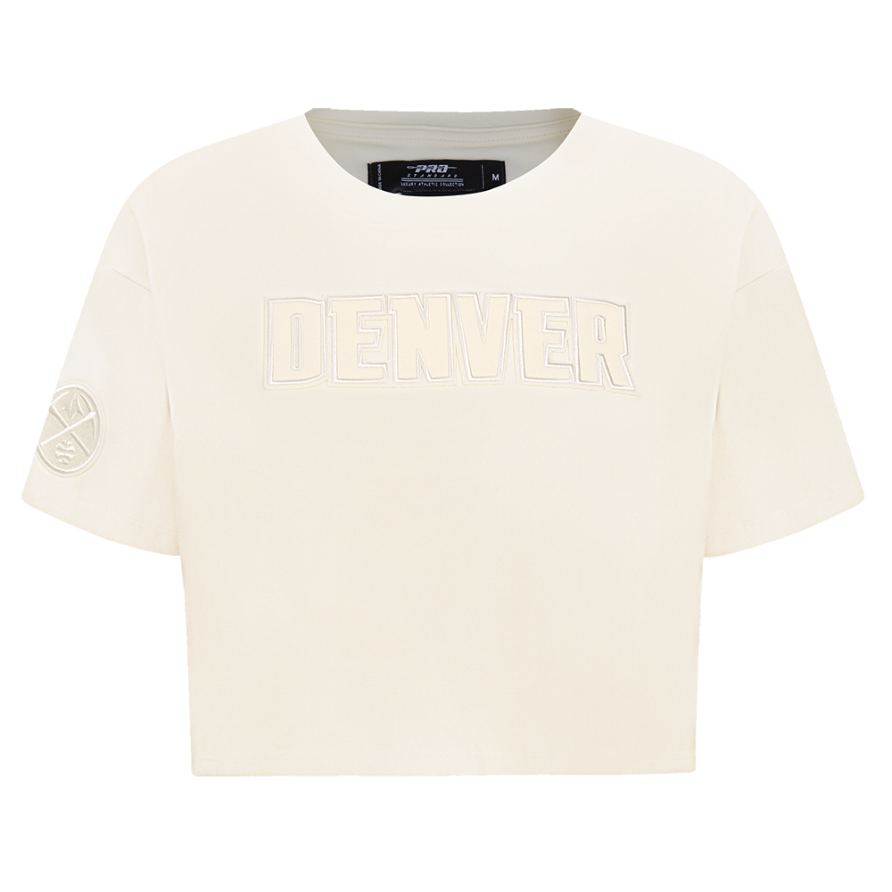 NBA DENVER NUGGETS NEUTRAL WOMEN'S BOXY TEE (EGGSHELL)