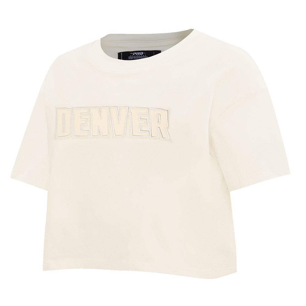 NBA DENVER NUGGETS NEUTRAL WOMEN'S BOXY TEE (EGGSHELL)