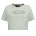 NBA DENVER NUGGETS NEUTRAL SINGLE JERSEY BOXY TEE (MOSS)