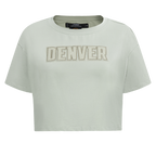 NBA DENVER NUGGETS NEUTRAL SINGLE JERSEY BOXY TEE (MOSS)