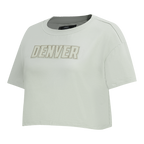 NBA DENVER NUGGETS NEUTRAL SINGLE JERSEY BOXY TEE (MOSS)