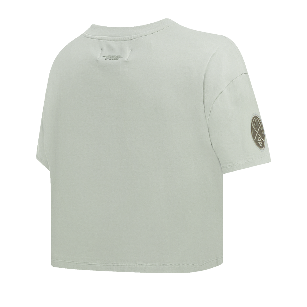 NBA DENVER NUGGETS NEUTRAL SINGLE JERSEY BOXY TEE (MOSS)