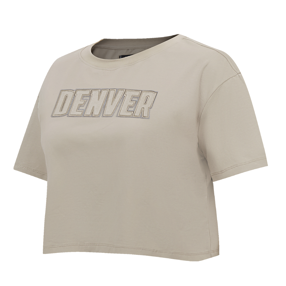 NBA DENVER NUGGETS NEUTRAL WOMEN'S BOXY TEE (TAUPE)