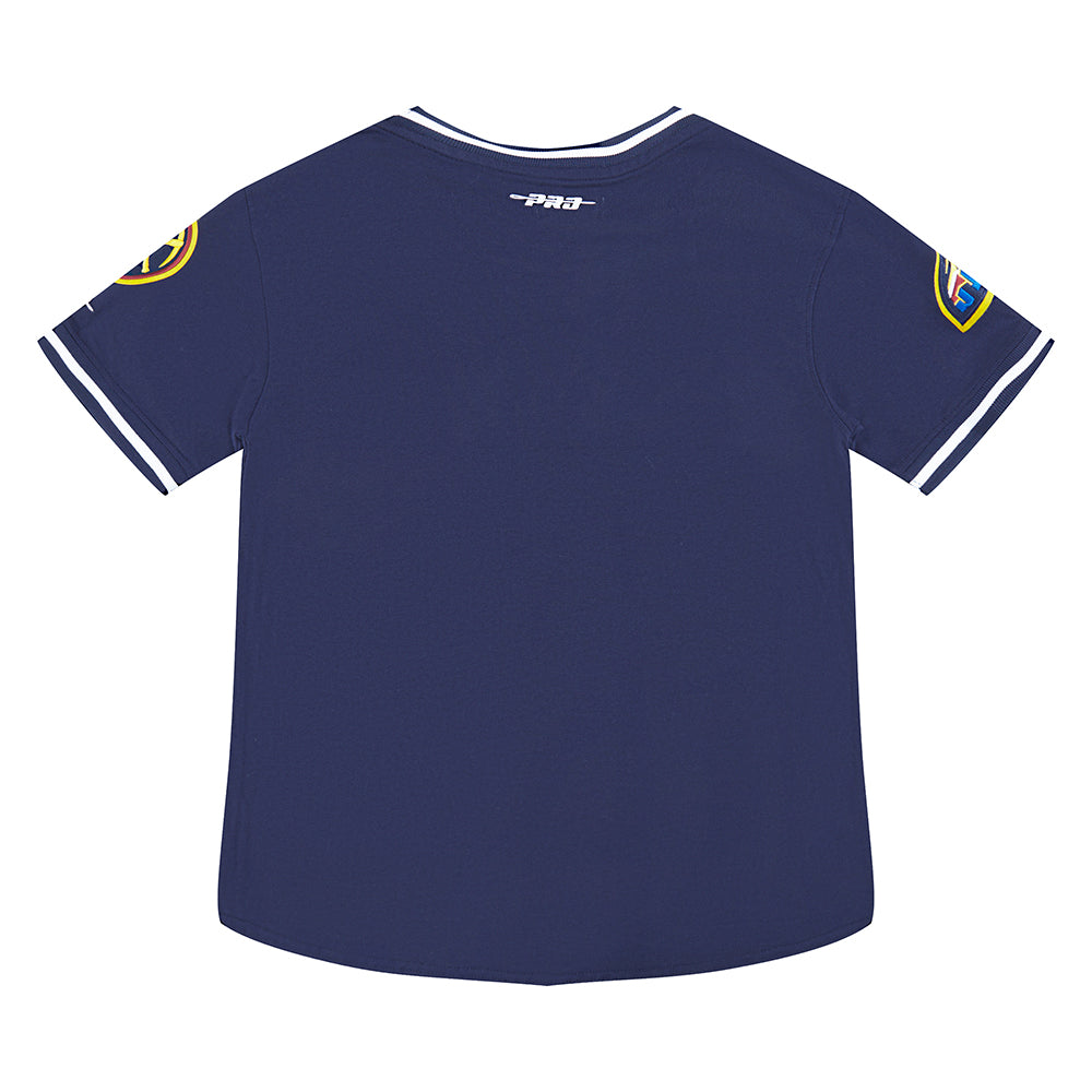 NBA DENVER NUGGETS CLASSIC BIG BOYS SHORT SLEEVE STRIPED RIB TEE (MIDNIGHT NAVY)