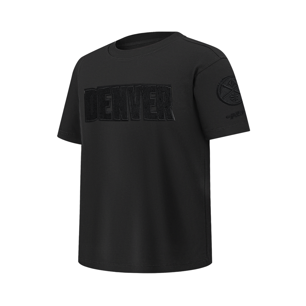 NBA DENVER NUGGETS TRIPLE BLACK BIG BOY'S SS TEE (BLACK)