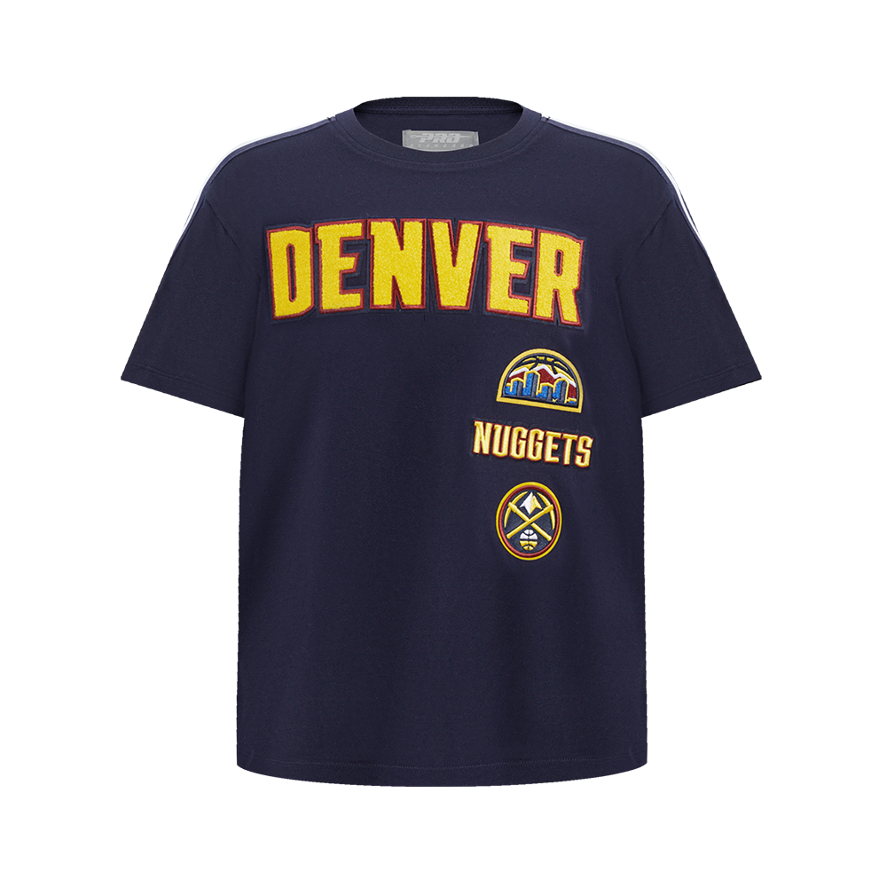 NBA DENVER NUGGETS RETRO CLASSIC SINGLE JERSEY BIG BOY'S SINGLE JERSEY TAPING TEE (MIDNIGHT NAVY)