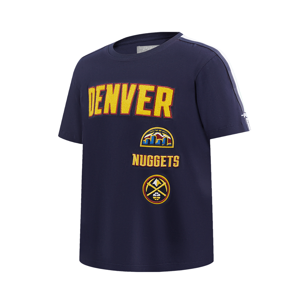 NBA DENVER NUGGETS RETRO CLASSIC SINGLE JERSEY BIG BOY'S SINGLE JERSEY TAPING TEE (MIDNIGHT NAVY)
