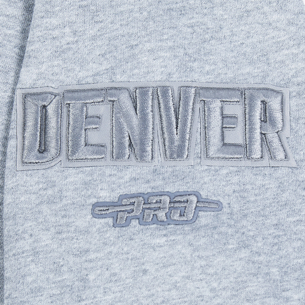 NBA DENVER NUGGETS NEUTRAL CHANDAIL À COL ROND EN MOLLETON POUR GARÇON JUNIOR (GRIS CHINÉ FONCÉ)