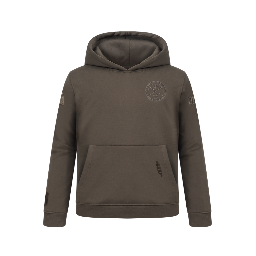 NBA DENVER NUGGETS NEUTRAL BIG BOY'S FLC PO HOODIE (DARK TAUPE)