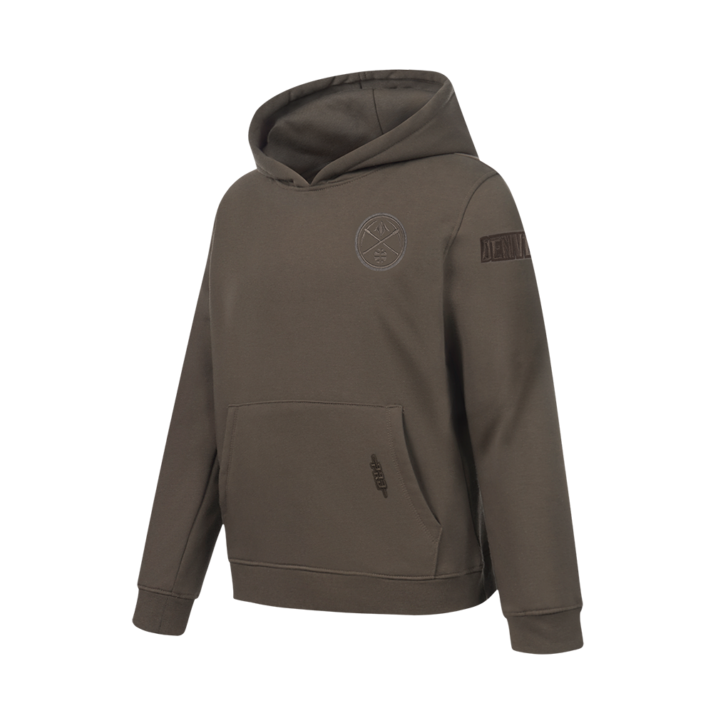 NBA DENVER NUGGETS NEUTRAL BIG BOY'S FLC PO HOODIE (DARK TAUPE)