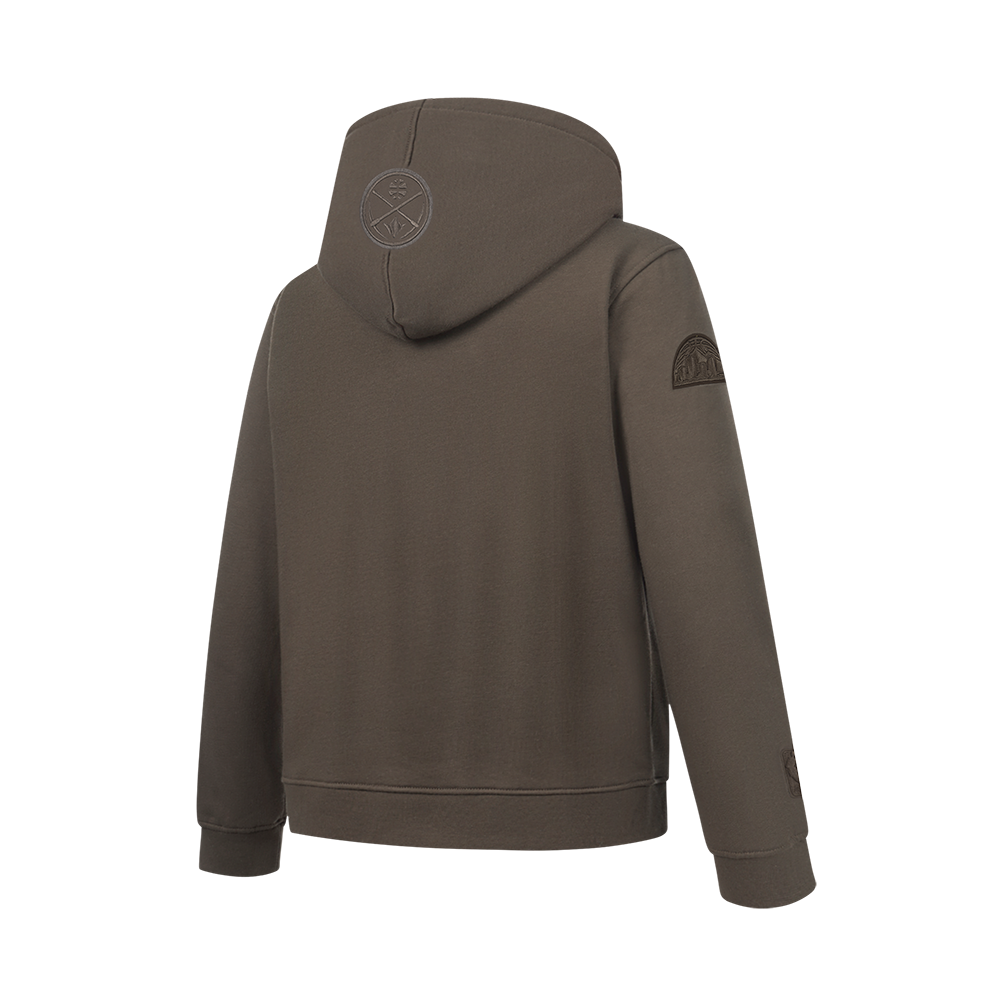 NBA DENVER NUGGETS NEUTRAL BIG BOY'S FLC PO HOODIE (DARK TAUPE)