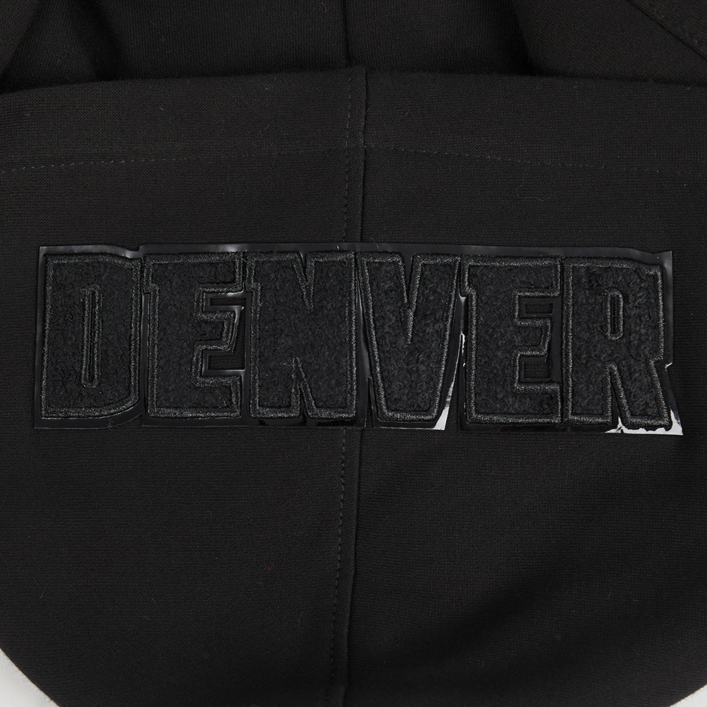 NBA DENVER NUGGETS CLASSIC 3BK BIG BOY'S FULL ZIP HOODIE (BLACK)