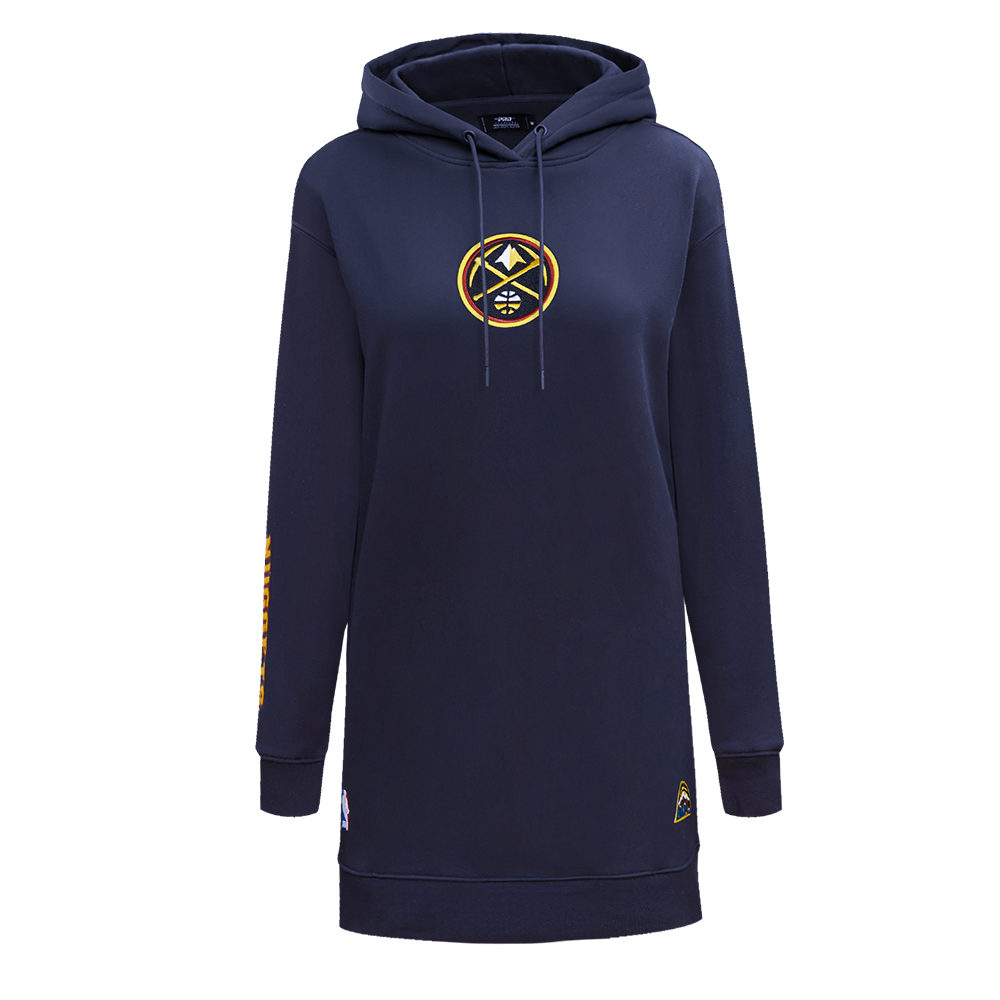 NBA DENVER NUGGETS CLASSIC ROBE À CAPUCHON EN MOLLETON POUR FEMME (MARINE MINUIT)