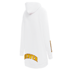 NBA DENVER NUGGETS CLASSIC WOMEN'S FLEECE HOODIE DRESS (WHITE)