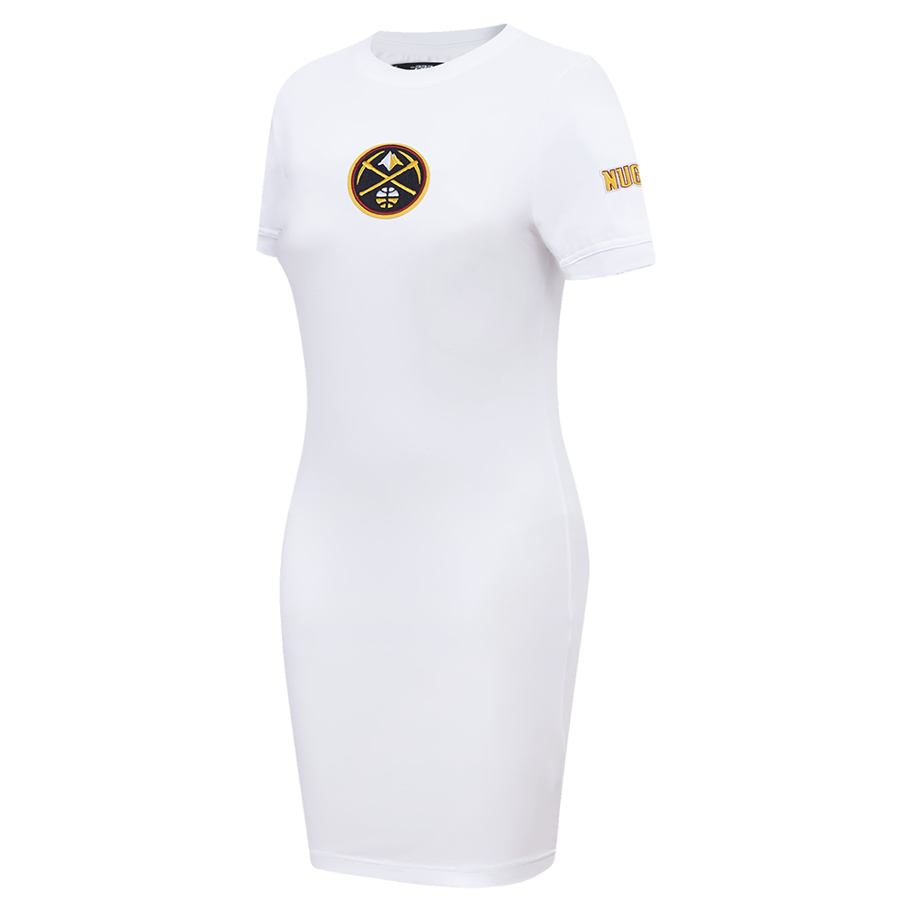 NBA DENVER NUGGETS CLASSIC WOMEN'S BODYCON DRESS (WHITE)
