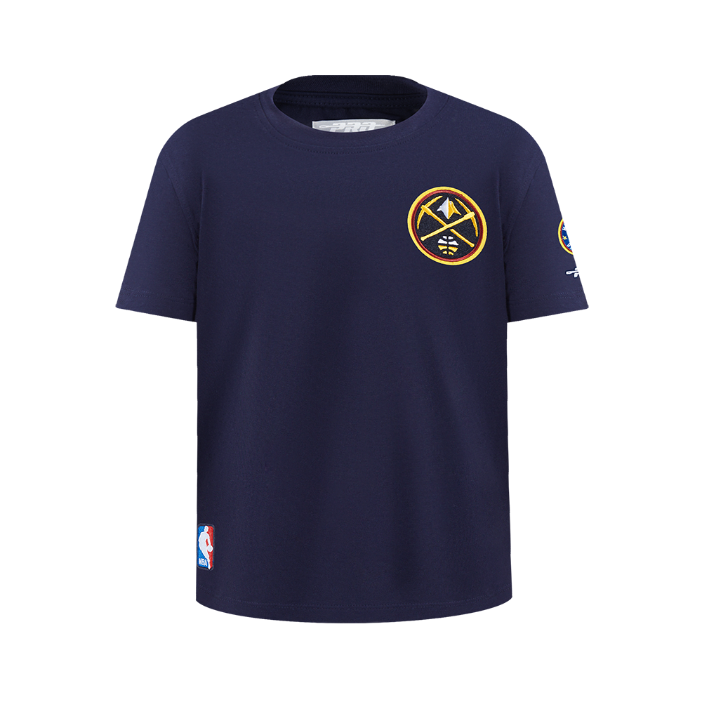NBA DENVER NUGGETS CLASSIC T-SHIRT À COUPE CARRÉE À MANCHES COURTES POUR FILLE JUNIOR (MARINE MINUIT)